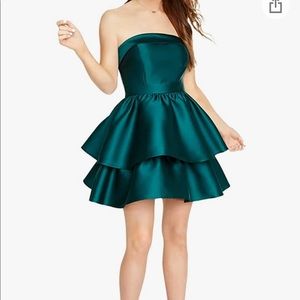 Mini cocktail dress emerald green